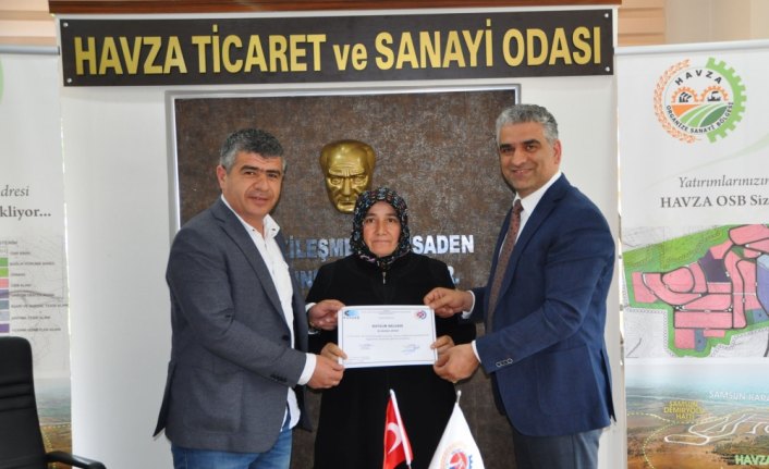 Havza'da girişimci adaylarına sertifikaları verildi
