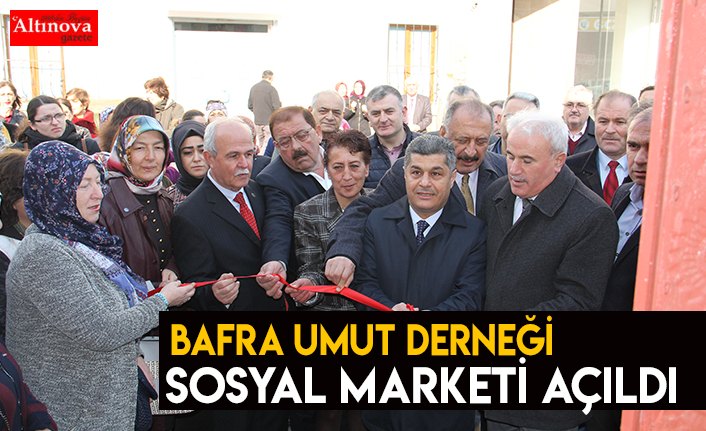 Bafra`nın sosyal marketi açıldı