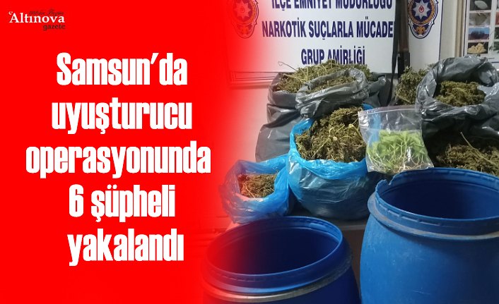 Samsun'da uyuşturucu operasyonunda 6 şüpheli yakalandı