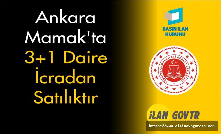 Ankara/Mamak'ta 3+1 daire icradan satılıktır