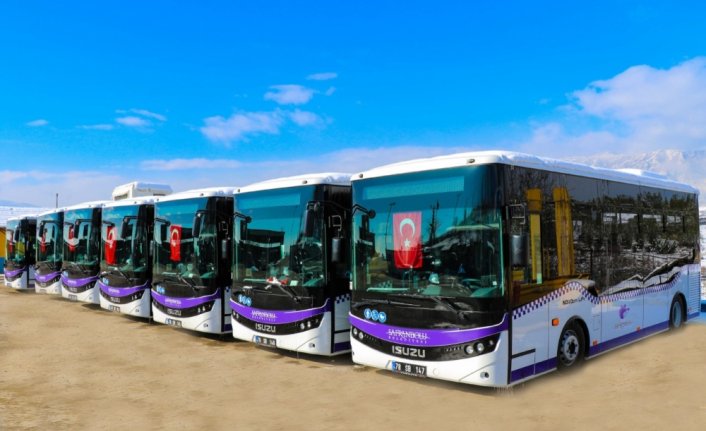 Safranbolu'da 7 yeni halk otobüsü sefere başladı
