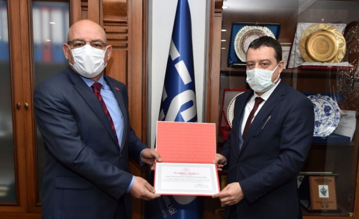 Trabzon Sağlık Müdürlüğünden TESOB'a teşekkür belgesi
