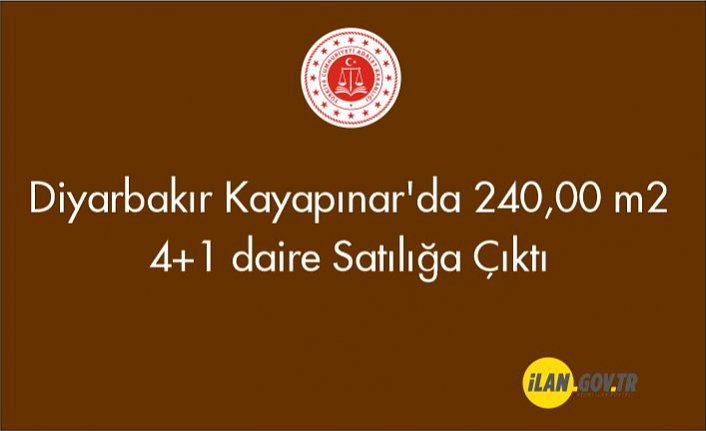 Diyarbakır Kayapınar'da 240,00 m2 4+1 daire Satılık