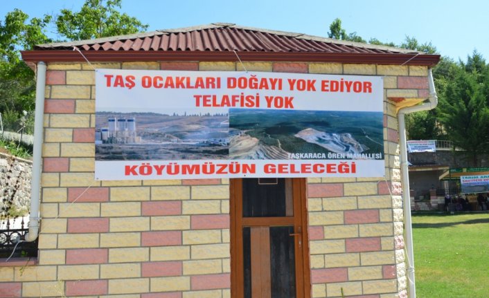 Samsun'da köylülerden taş ocağı sahasının genişletilmesine tepki