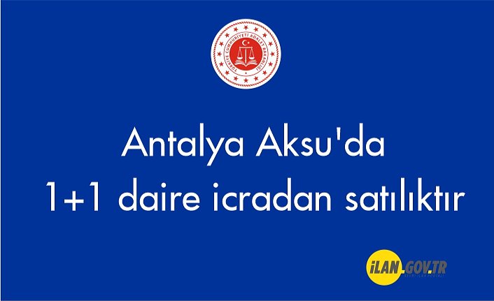 Antalya Aksu'da 1+1 daire icradan satılıktır