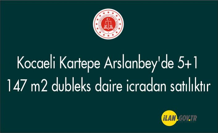 Kartepe Arslanbey'de 5+1 147 m² dubleks daire icradan satılıktır