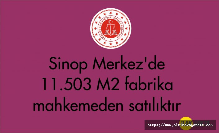 Sinop Merkez'de 11.503 m² fabrika mahkemeden satılıktır