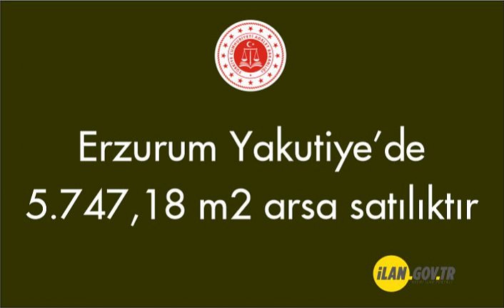 Erzurum Yakutiye Dadaş Mahallesinde 5.747,18 m² arsa icradan satılıktır
