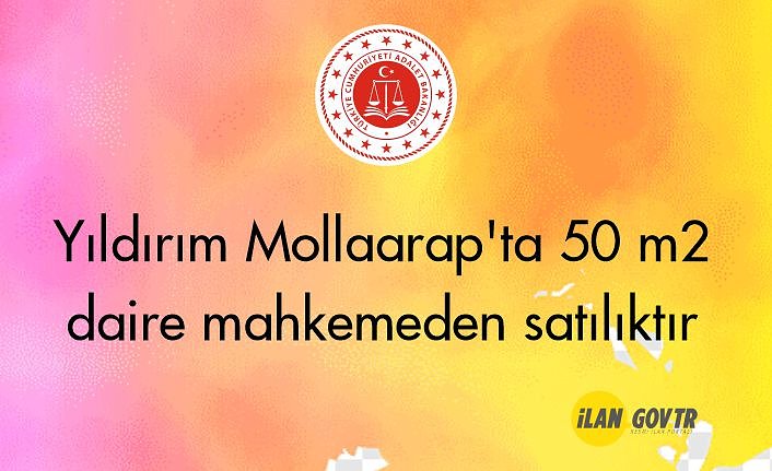 Bursa Yıldırım Mollaarap'ta 50 m² daire mahkemeden satılıktır