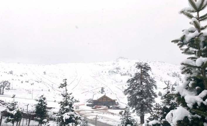 Kartalkaya'da kar yağışı etkili oluyor