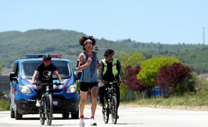 Bisikletlilerin Selanik'ten Samsun'a taşıdığı 