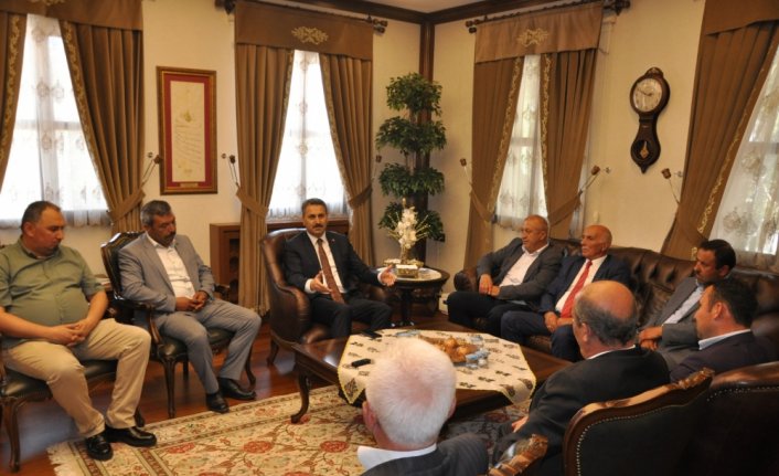 TÜDKİYEB'den Vali Hatipoğlu ile Belediye Başkanı Eroğlu'na ziyaret