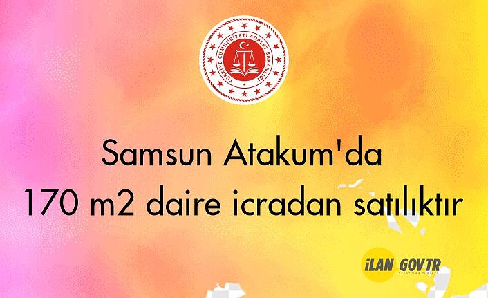 Samsun Atakum'da 170 m² daire icradan satılıktır