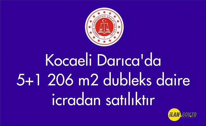 Kocaeli Darıca'da 5+1 206 m² dubleks daire icradan satılıktır
