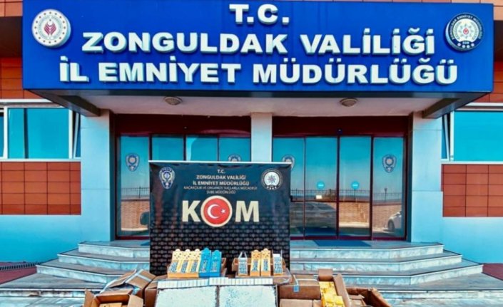 Zonguldak'ta 188 bin makaron ele geçirildi