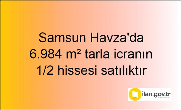Samsun Havza'da 6.984 m² tarla icranın 1/2 hissesi satılıktır