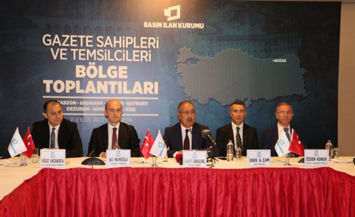 Basın İlan Kurumu Genel Müdürü Erkılınç, Trabzon'da gazete temsilcileriyle buluştu: