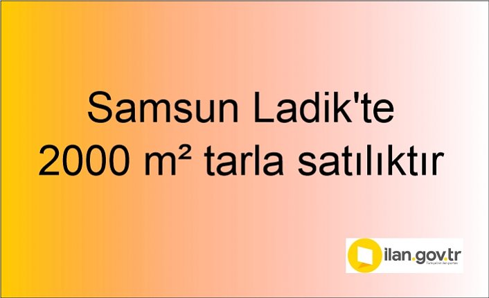 Samsun Ladik'te 2000 m² tarla mahkemeden satılıktır