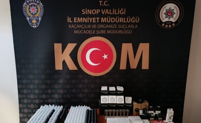 Sinop'ta gümrük kaçağı elektronik malzemeler ele geçirildi