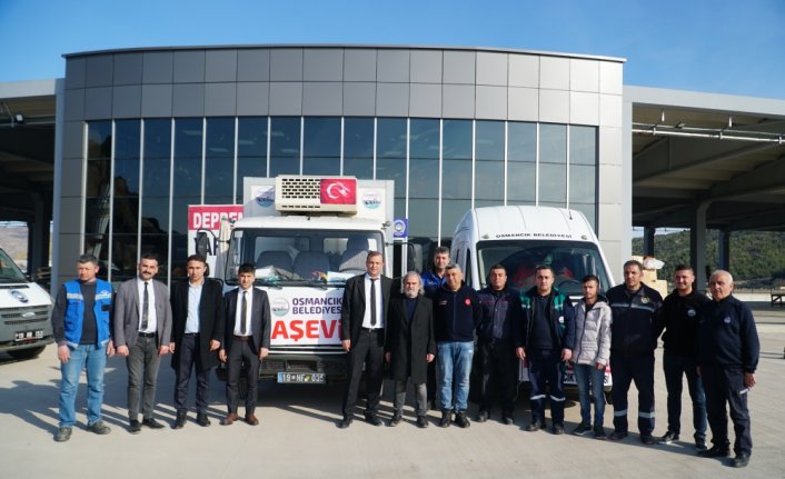 Osmancık Belediyesi Afşin'e seyyar aşevi gönderdi