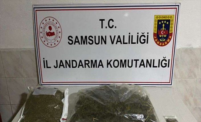 Samsun'da yol uygulamasında 3 kilo 500 gram uyuşturucu ele geçirildi