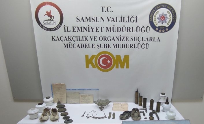 Samsun'da tarihi eser niteliğinde 42 obje ele geçirildi