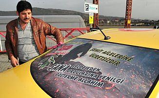Zonguldaklı taksiciden Mehmetçiğe destek