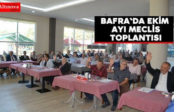 Bafra`da Ekim ayı meclis toplantısı yapıldı