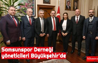 Samsunspor Derneği yöneticileri Büyükşehir'de