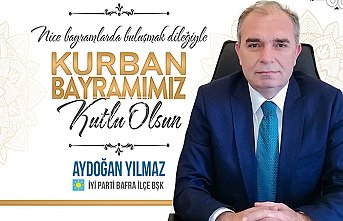 İYİ Parti İlçe Başkanı Aydoğan Yılmaz'ın, Kurban Bayramı mesajı