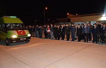Şehit Yüzbaşı Mahmut Top'un cenazesi Samsun'a getirildi