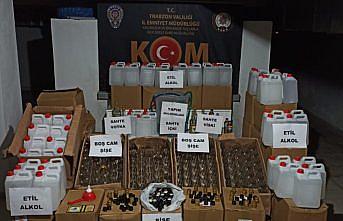Trabzon'da sahte içki operasyonunda 2 şüpheli yakalandı
