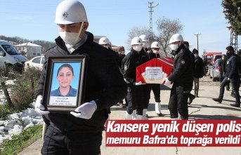 Kansere yenik düşen polis memuru Bafra'da toprağa verildi