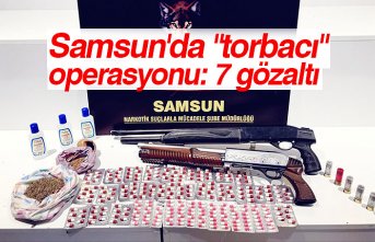 Samsun'da "torbacı" operasyonu: 7 gözaltı