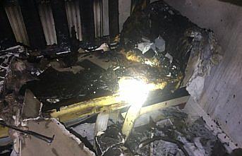 Merzifon'da bir evde çıkan yangında maddi hasar oluştu