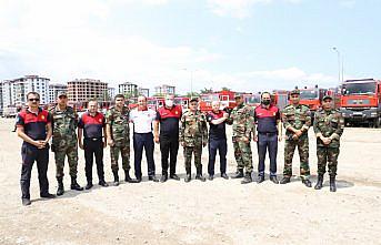 Azerbaycan'dan yangınlara destek amacıyla gelen 53 araçlık konvoy Ordu'ya ulaştı