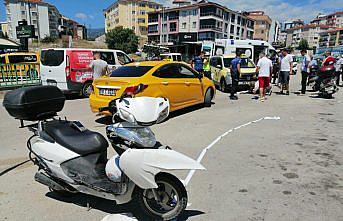 Karabük'te taksinin çarptığı motosiklet sürücüsü yaralandı