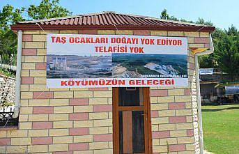 Samsun'da köylülerden taş ocağı sahasının genişletilmesine tepki