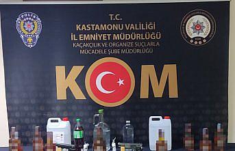 Kastamonu'da kaçak içki operasyonunda 3 kişi yakalandı
