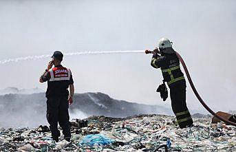 Düzce'de şehir çöplüğünde çıkan yangın söndürüldü