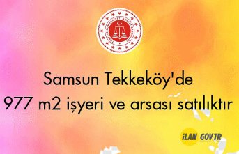 Samsun Tekkeköy'de 977 m² işyeri ve arsası icradan satılıktır
