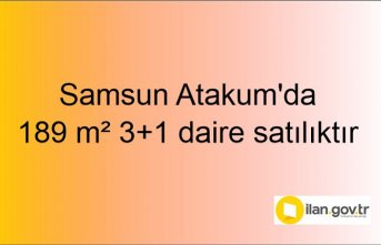 Samsun Atakum'da 189 m² 3+1 daire icradan satılıktır