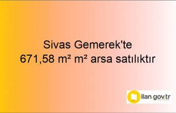 Sivas Gemerek'te 671,58 m² m² arsa mahkemeden satılıktır