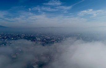 Düzce Ovası'ndaki sis dron ile görüntülendi