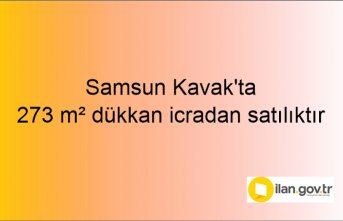 Samsun Kavak'ta 273 m² dükkan icradan satılıktır