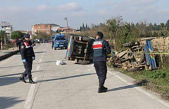 Samsun'da iki tarım aracının çarpışması sonucu 1 kişi öldü, 1 kişi yaralandı