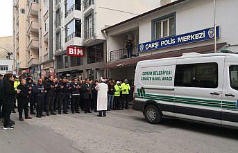 Çorum'da vefat eden komiser yardımcısının cenazesi memleketi Ankara'ya uğurlandı