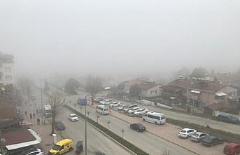 Amasya'da sis etkili oluyor