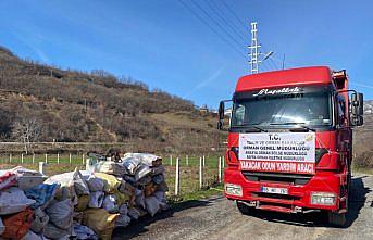 Samsun’dan deprem bölgesine yakacak odun yardım desteği