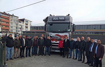 Zonguldak'tan deprem bölgesine yardım tırı gönderildi